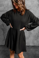 Load image into Gallery viewer, Empire waist long sleeve dress with pockets.
