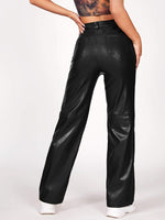 Load image into Gallery viewer, Faux Leather Straight Leg High Rise Pant -  CHANGEHOUSE STORE
