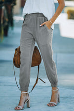 Load image into Gallery viewer, Pocketed Elastic Waist Jogger Style Pant
